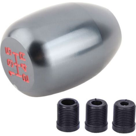 Schaltknauf für 5-Gang-Schaltgetriebe mit 3 Adaptern 8/10/12 mm (Titan) (1/4)
