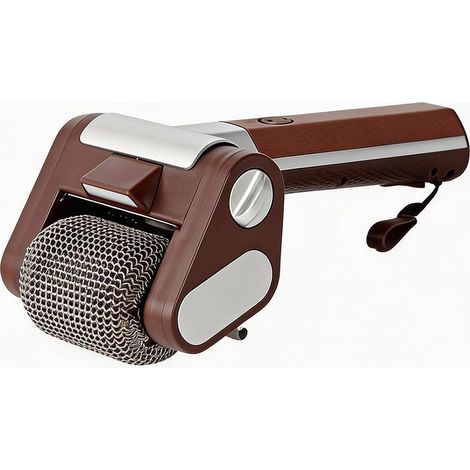 Nettoyeur de Grill Électrique sans Poils, Brosse Rotative pour Barbecue avec Lumière LED et Rouleau en Acier Inoxydable 304 pour Nettoyage des Aliments Brûlés Brown (1/5)