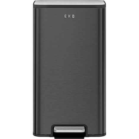 EKO - Poubelle à pédale Marina 30 litres - Stainless steel Plastic  - mat noir