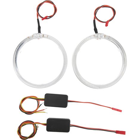 Paar LED-Angel-Eyes 9/36V Lichtringe für Autoscheinwerfer, zweifarbig weiß und gelb, 110 mm / 4,33 Zoll. (1/3)