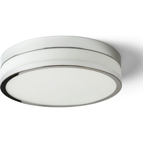Plafoniera CIRA LED 35 da soffitto  vetro opalino/cromo 230V LED 24W IP44  3000K