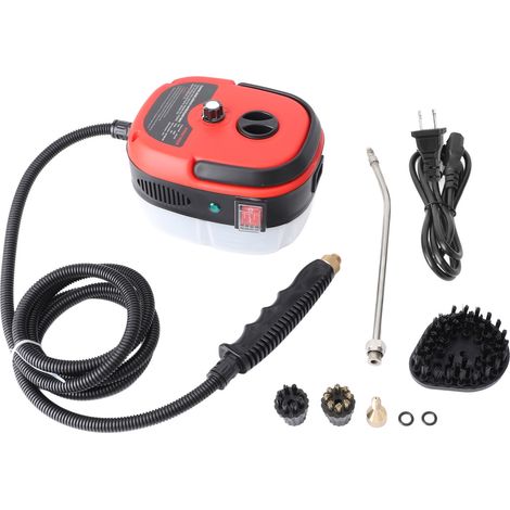 Nettoyeur à vapeur portatif 1500W, Machine de nettoyage sous pression à haute température avec têtes de brosse pour meubles de cuisine, salle de bains et voiture (1/5)