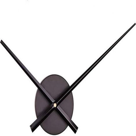 Aiguilles D Horloge Murale - Mécanisme Quartz 3D Silencieux - Pour Montage DIY - Noir - 1 Paire (1/5)