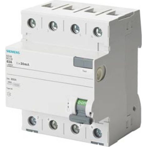 Interrupteur différentiel Siemens 5sv4347-0 80A 30mA (1/2)