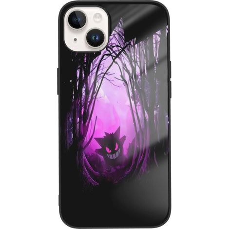 Cover per iPhone 14 con motivo Pokémon Gen-Gar, realizzata in TPU e compatibile con la doppia fotocamera dell'iPhone 14. (1/2)
