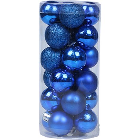 Lot de 24 Boules de Noël 40mm Incassables Brillantes Mattes Scintillantes Décoration Sapin Mariage (1/5)