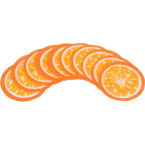 Lot 10 masques visage coton compressé orange motif forme découpée DIY feuilles humides (1/5)