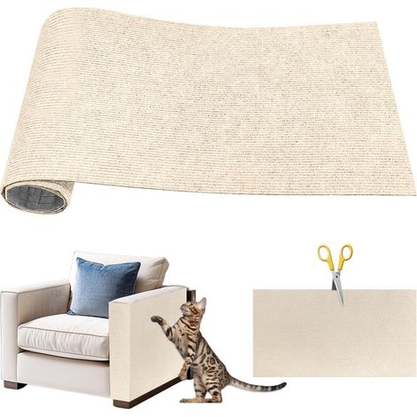 Tapis de protection anti-griffes pour chat, adhésif et découpable, protecteur de meubles, canapés et murs (1/5)