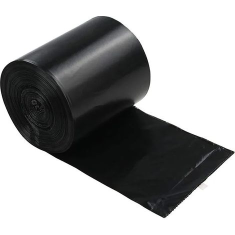 Sac poubelle 10 litres, noir, 125 sacs poubelle (1/4)