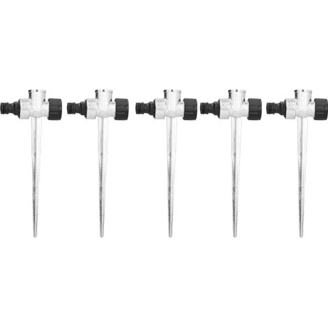 Pointe d'arrosage pour pelouse, lot de 5, filetage femelle 1/2 pouce, interface filetée externe, connecteur métallique pour arroseur de pelouse (1/5)