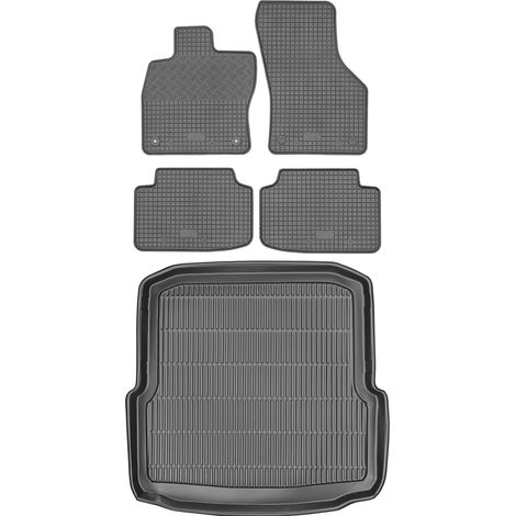 Set di tappetini in gomma per auto e tappetino per bagagliaio per Skoda Octavia III Sedan dal 2013 al 2020. (1/5)