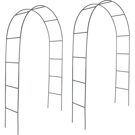 Rosenbogen Rankhilfe Kletterhilfe 2er Set 240cm Metall Rosenspalier Torbogen