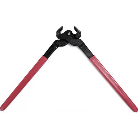 Lot de 4 outils pour maréchal ferrant : pince à sabot, râpe à ferrer, manche en bois, coupe-sabot accessoire soin cheval (1/2)