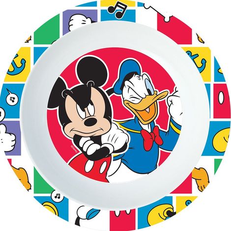 STOR Piatto Fondo Originale Disney Mickey in plastica rigida per bambini