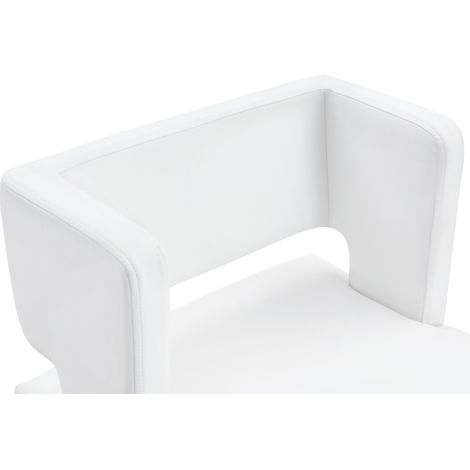 Chaise de salle à manger pratique en Métal, couleur Blanc, 48 x 53 x 91 cm, pour salle à manger, cuisine et café, de qualité supérieure (1/5)