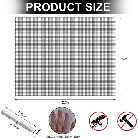 Moustiquaire de fenêtre en fibre de verre haute résistance pour protection contre les insectes (1/5)