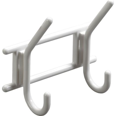 Hettich Garderobenleiste 2 Haken 16,3 x 15,0 x 7,0 cm weiß Hakenleisten