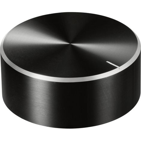 TRU COMPONENTS TC-11696532 Tête de bouton rotatif avec marquage noir (Ø x H) 48 mm x 19 mm aluminium (1/4)