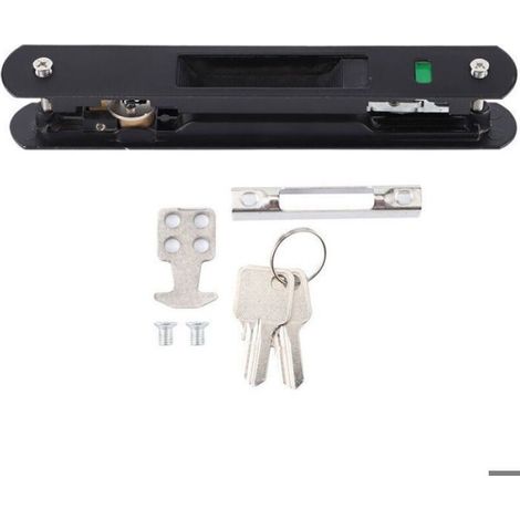 Serrure à crochet pour porte coulissante fenêtre, mobile double face, loquet pour maison (1/5)