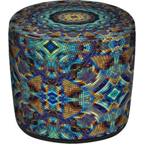 Pouf cilindrico Barcelona in Cordura GR 40x40 cm (1/5)