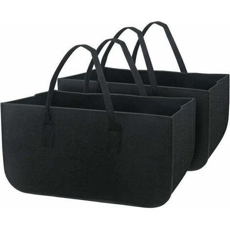 2 Pièces Sac à Bûches de Cheminée Sac à Bois de Chauffage Sac à Bûches en Feutre, Panier de Rangement Pliable de Grande Capacité Sac à Provisions, pour le Shopping de Jouets à Bûches de Bois de Chauff