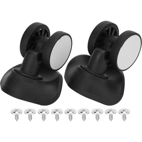Paire de roues noires pour valise, accessoire de remplacement universel pour bagages (1/5)