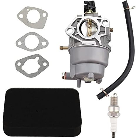 Compatible avec Carburateur FG5700 11HP 13HP pour McCulloch AK MA MK BK BO FG5700 FG6000 5700 6000 Watt Générateur de gaz 338CC QJ182 QJ188 Générateur portable avec ligne de filtre à (1/4)