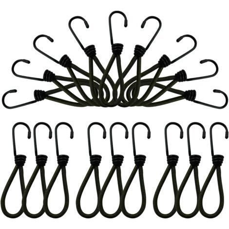 Cover Hook, Elastic Tensioners with Hooks, 25 Pieces Tensioner Hook, Black Rubber Tensioner Cover Tensioner Elastic Pool Cover Tensioners Hook (1/5)