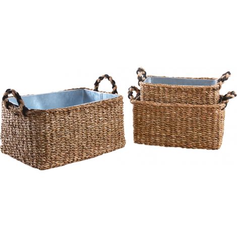 Jardinière jonc et zinc 33 cm (1/2)