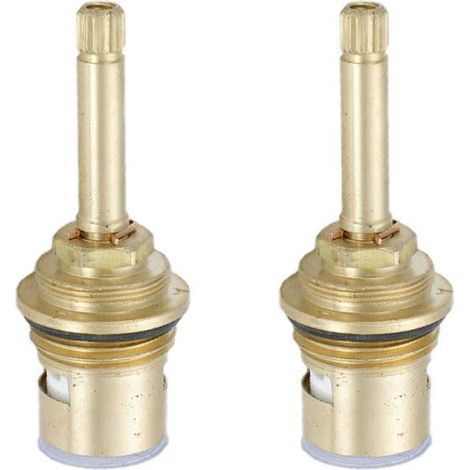 Set mit 2 Kartuschenventilen für Wasserhähne, 25 mm Messingspindel, Ersatzteile für Bad- und Küchenarmaturen, zufällige Farbe (70 mm) (1/5)