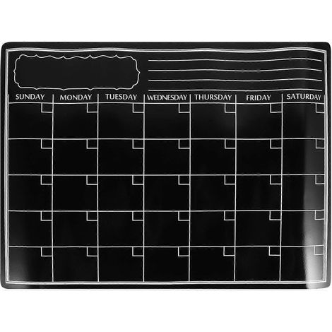 Tableau blanc magnétique pour réfrigérateur - Liste de rappels - Tableau d'affichage-40X30CM-Black