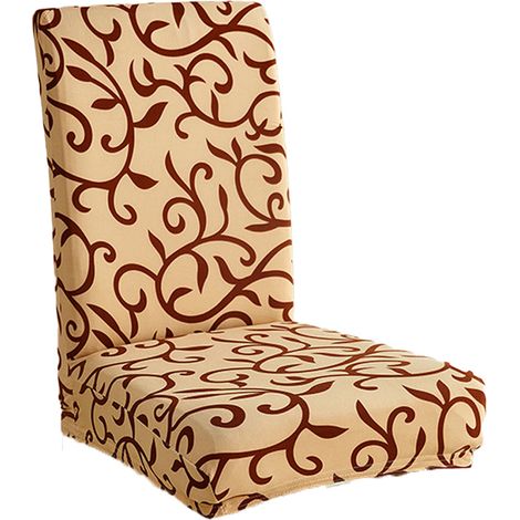 Housse de chaise imprimée en tissu spandex pour salle à manger élégante et protectrice (1/5)