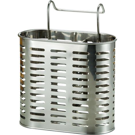 Porte-Couverts en Acier Inoxydable,Égouttoir et Rangement pour Cuillères,Fourchettes,Baguettes et Ustensiles (1/5)