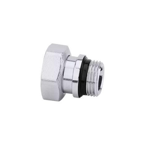 Raccord union avec joint caoutchouc pour vannes et coudes de serrage 1/2" Caleffi R49175/C  Chromé