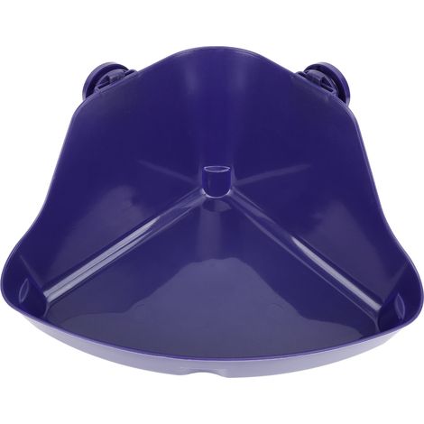 Bac à litière mural anti-éclaboussures pour hamster, polyvalent, en plastique, pour salle de bain ou bain de sable. Bleu M. (1/5)