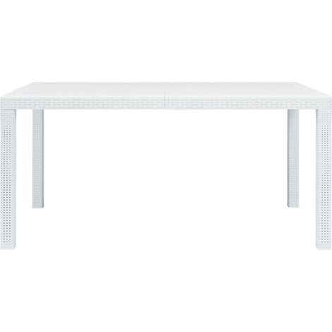 Maison Exclusive - Gartentisch Weiß 150x90x72 cm Kunststoff Ratta