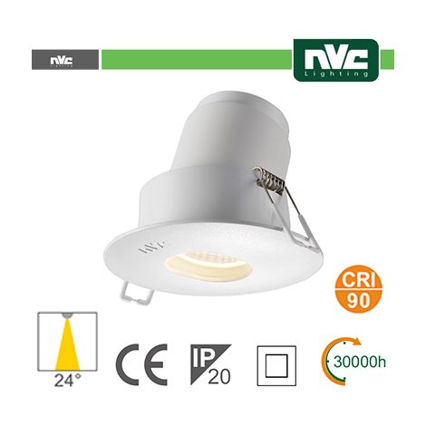 Faro direzionabile LED IP20 9W 3000K 700LM 24º FORO:95mm