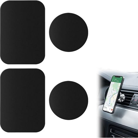 Lot de 2 aimants pour support de téléphone, plaques autocollantes pour voiture et support de bureau (1/5)