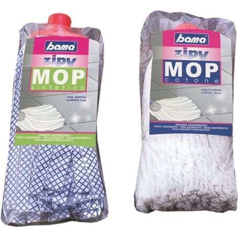 RICAMBIO PER MOCIO PAVIMENTO CASA 7,5X4X21 CM COTONE GRAMMI 160 SPA SET 5 PEZZI - BAMA (1/2)