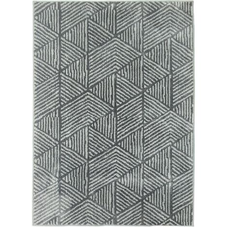 Tapis moderne pour salon, lavable, 150 x 80 cm, gris foncé (1/5)