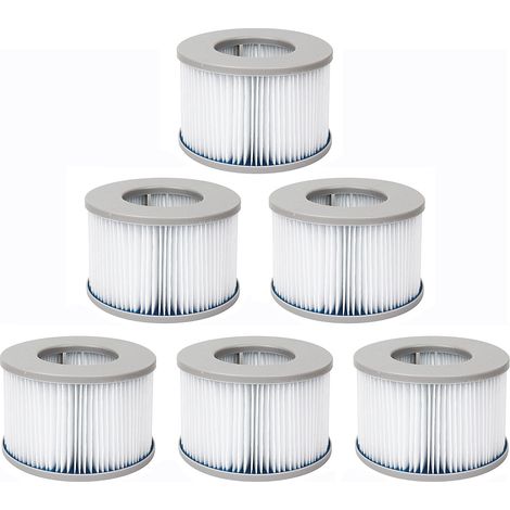 Lot de 6 Filtres de Bain à remous pour MSpa piscines gonflables - Ø108cm (1/5)