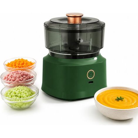 Robot de Cuisine Multifonctionnel - Hachoir à Viande Électrique sans Fil & Presse-Ail - Préparateur D'aliments pour Bébés - pour Usage Domestique (1/5)