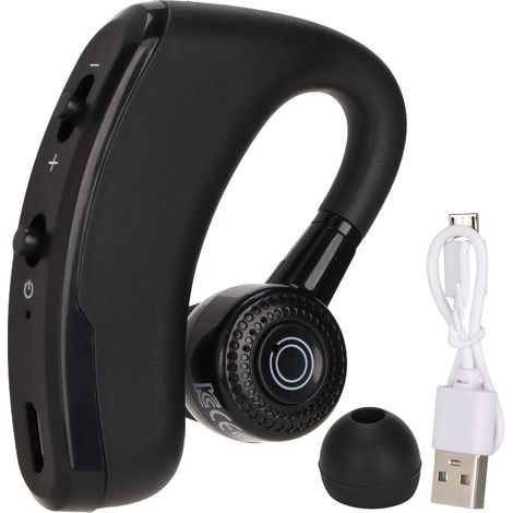 Écouteur Bluetooth V9 à une oreille, oreillette sans fil à crochet, idéal pour le sport, la conduite et les affaires. (1/5)