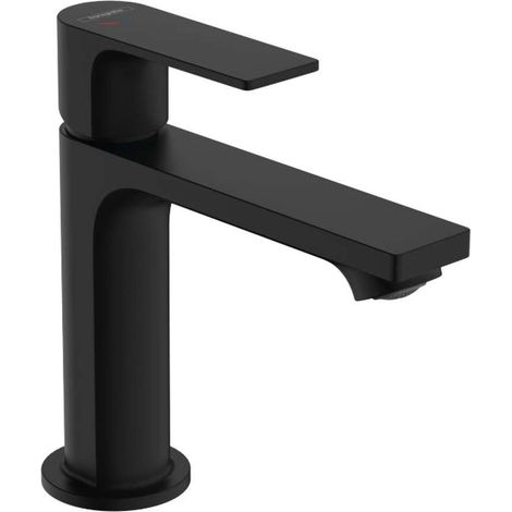 Hansgrohe Rebris E - Waschtischarmatur mit Ablauf, CoolStart, EcoSmart, schwarz matt 72559670 (1/2)