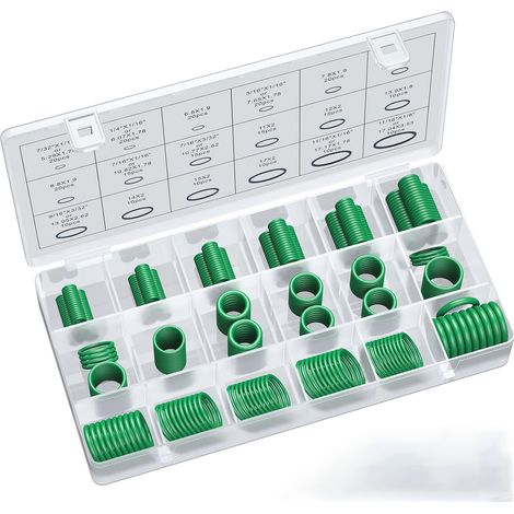 BEBUSINGOTO Kit de 270 juntas tóricas de repuesto de 18 tamaños para aire acondicionado hidráulico Buen sellado en accesorios de riego para puertas, ventanas, electrodomésticos, bombas de rodamientos (1/5)