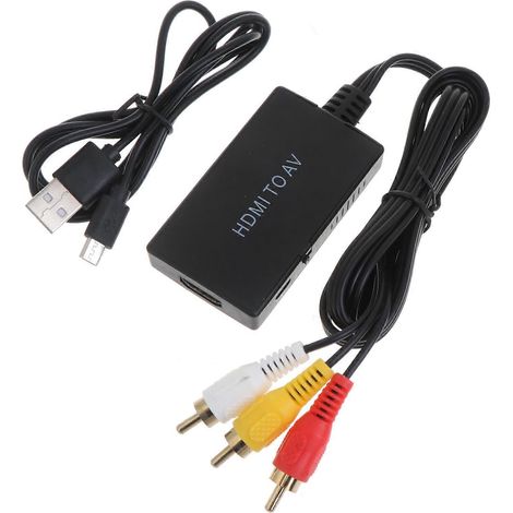 Convertisseur AV vers HDMI compatible RCA vers HDMI - Convertisseur audio/vidéo compatible HDMI vers RCA (1/5)