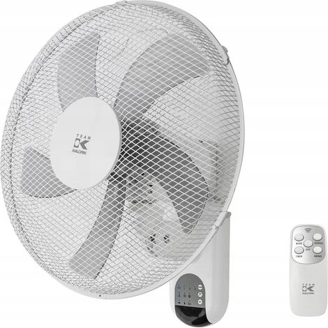 Ventilateur mural avec télécommande, blanc, 45 W, oscillation et minuterie (1/5)