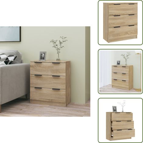 Aparador de almacenamiento - vidaXL Aparador de madera contrachapada color roble Sonoma 60x30x70 cm - Aparador decorativo
