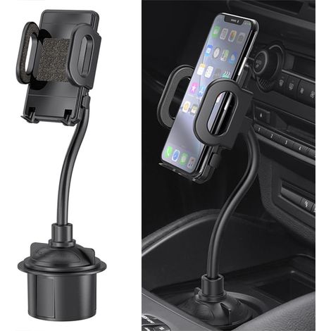 Supporto per telefono cellulare, supporto universale per auto con angolo regolabile, supporto per smartphone, supporto per smartphone con rotazione a 360°, accessori per auto regolabili