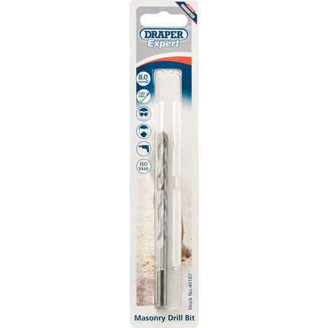 Draper Expert 8 x 120mm Masonry Drill Bit (Model 40107) (1/5)